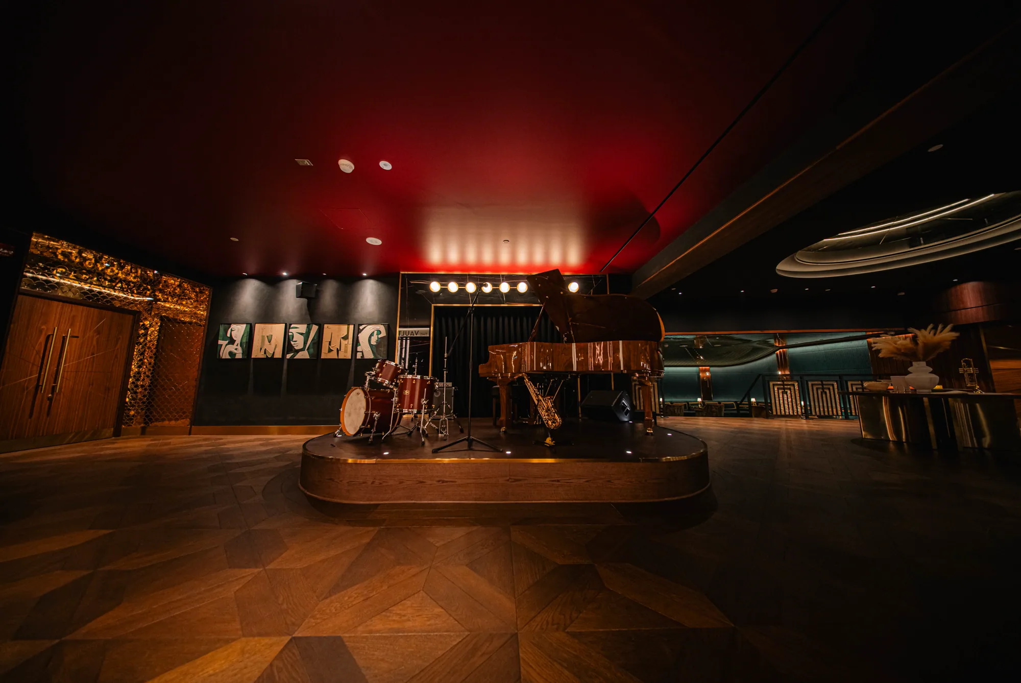 Live performance stage inside 1927 Private Members Club